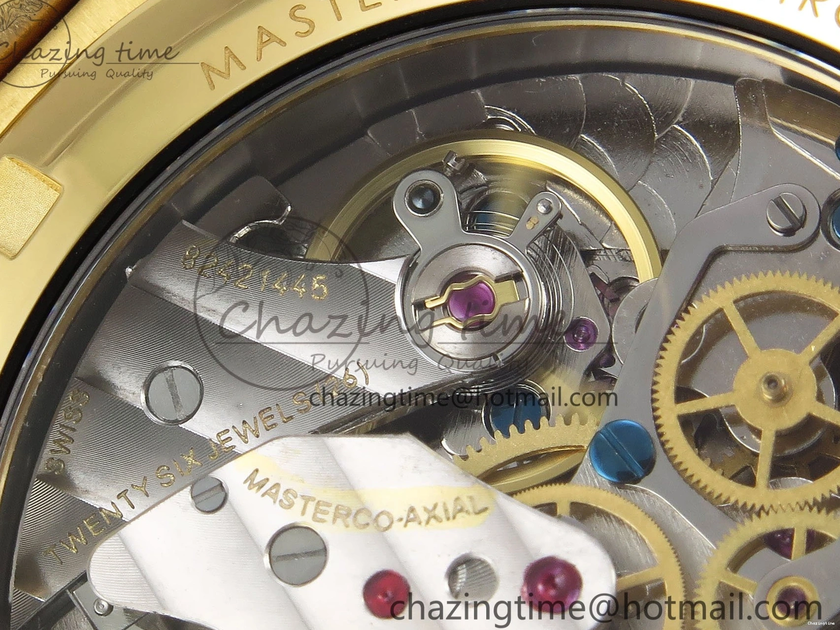 0204 Speedmaster YG RMF Best Edition YG Black Dial on YG Bracelet Lemania HW Durable 7725